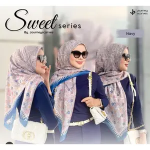 Hijab Segiempat Voal Motif Sweet Series ala Journey