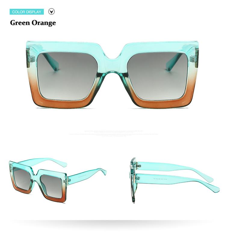 Product Introduction of Oversized Sunglasses Women Large Size Sunglasses Men Transparent Gradient Frame Vintage Big Retro Sun Glasses Female Male 8