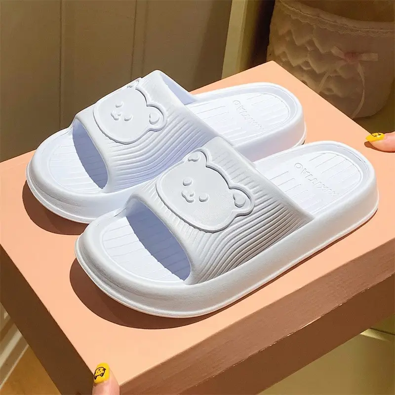 Dép Khử Mùi Phòng Tắm Hình Gấu Dễ Thương, Dành Cho Nam Và Nữ, Dép Thời Trang Mùa Hè Đi Trong Nhà, oeggeo Giày 4