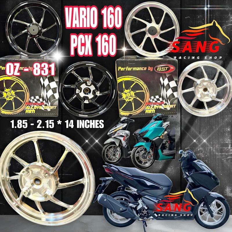  Bộ phụ kiện mâm BST CNC 8C hợp kim nhôm cao cấp cho xe Vario 160  ABS    PCX160 - Nhãn Dán Phụ Tùng 