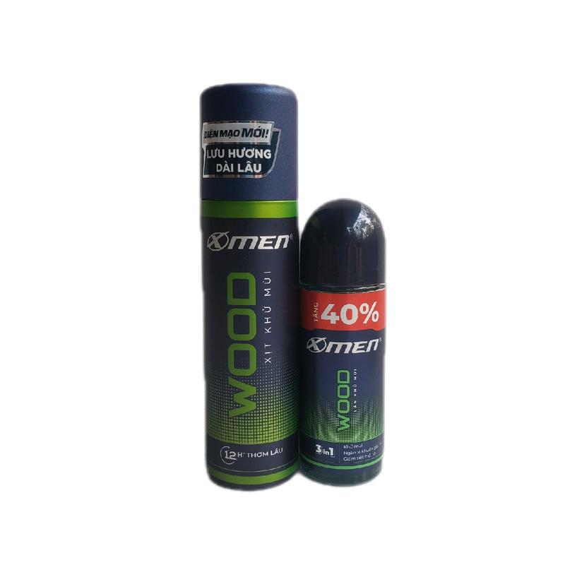 Combo Lăn 70ml và xịt khử mùi toàn thân 140ml Xmen hương Wood Massage lăn nách dược mỹ phẩm xit thom huong nuoc hoa x it khu muito an than cho nam hôi