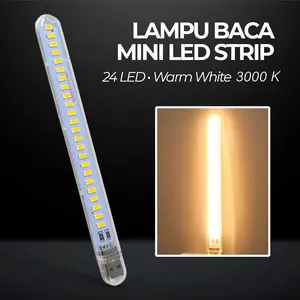 USEA Lampu Baca Mini LED Strip Portable Warm White USB 12W 5V - JML-LV22