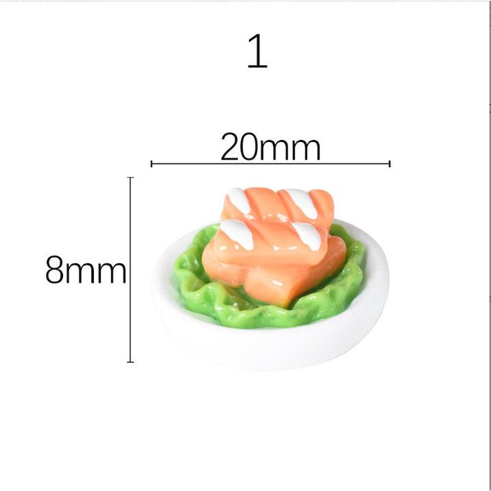 Mô hình đĩa thức ăn nhiều loại decor nhà búp bê, phụ kiện cho nhà mô hình OB11 5