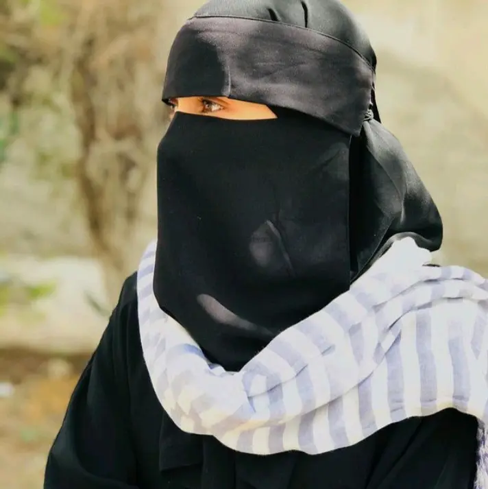 niqab bandana poni pendek uk 25cm
