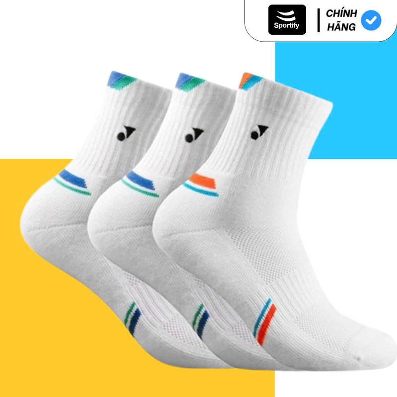 [Sportify] Tất vớ chơi cầu lông SPTY01 Sport Tập Thể Dục Sọc - Chất liệu Cotton, thoáng khí, thấm hút mồ hôi 1