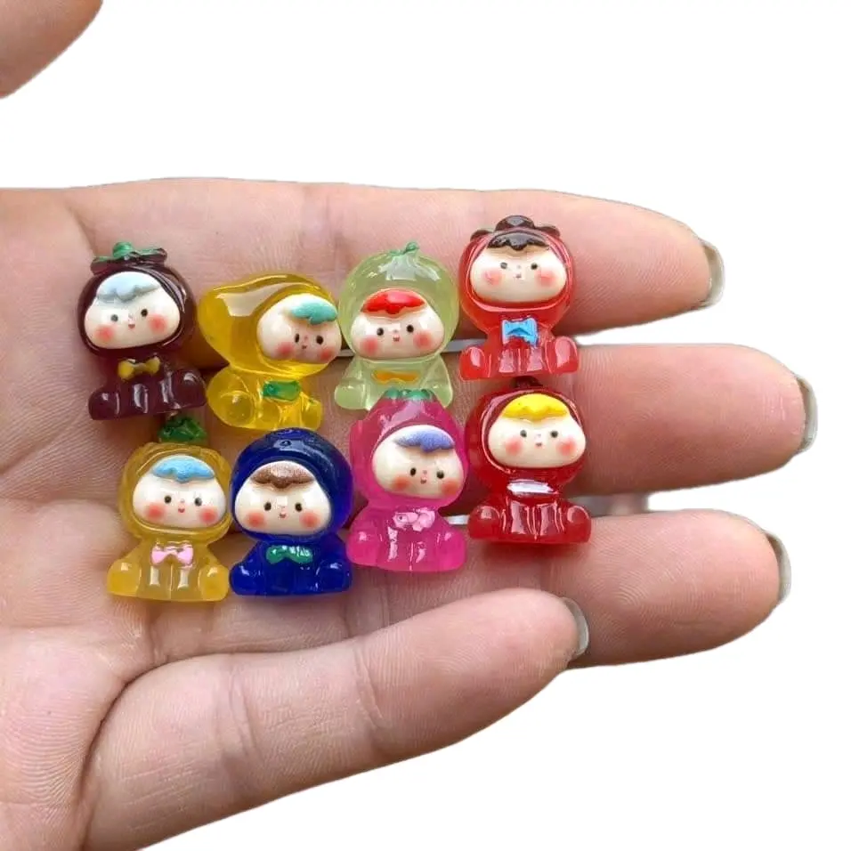 Charm túi mù - Moi trái cây mẫu mới 8 màu mini 1,6cm DIY