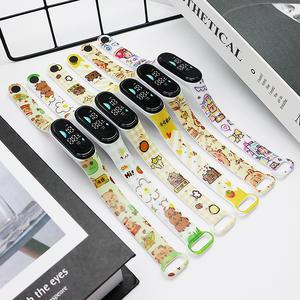 Jam Tangan Elektronik LED, Bercetak Corak Baharu, Kalis Air, Gaya Kartun, Sesuai untuk Pelajar, Reka Bentuk Comel dan Sejuk, dengan Kawalan Sentuhan Watches