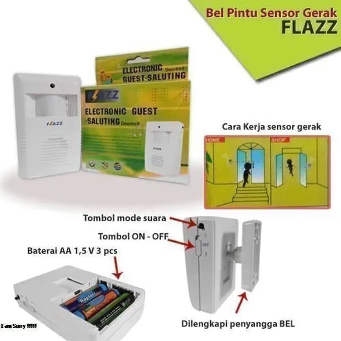 Bel Pintu Penyambut Tamu Electronic Guest Saluting Doorbell sensor doorbell 0