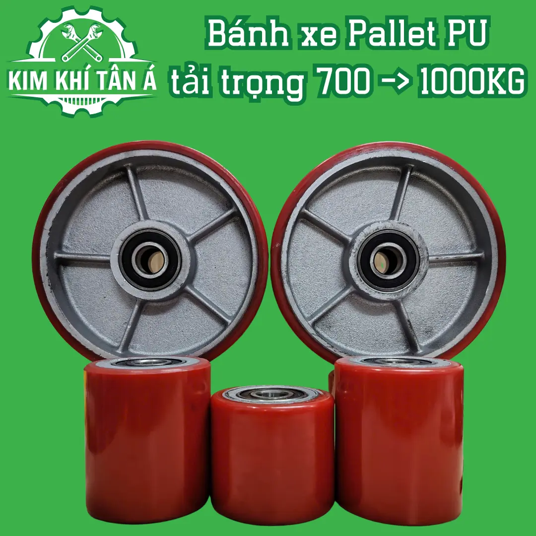 Bánh xe nâng tay, bánh xe nâng tay thấp chất liêu PU, Bánh xe pallet - TẤN Á SÀI GÒN