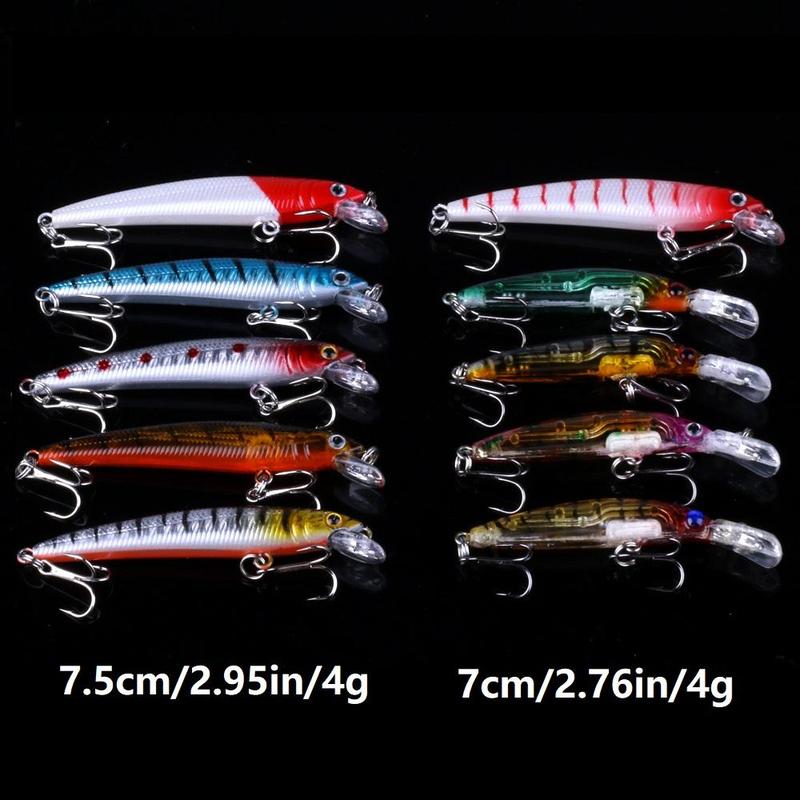 Artificial Fishing Lure (56pcs/set), Mixed Color & Shape Lure with Hook, Portable Outdoor Fishing Accessories for Fishing Enthusiasts, Valentines Day 2