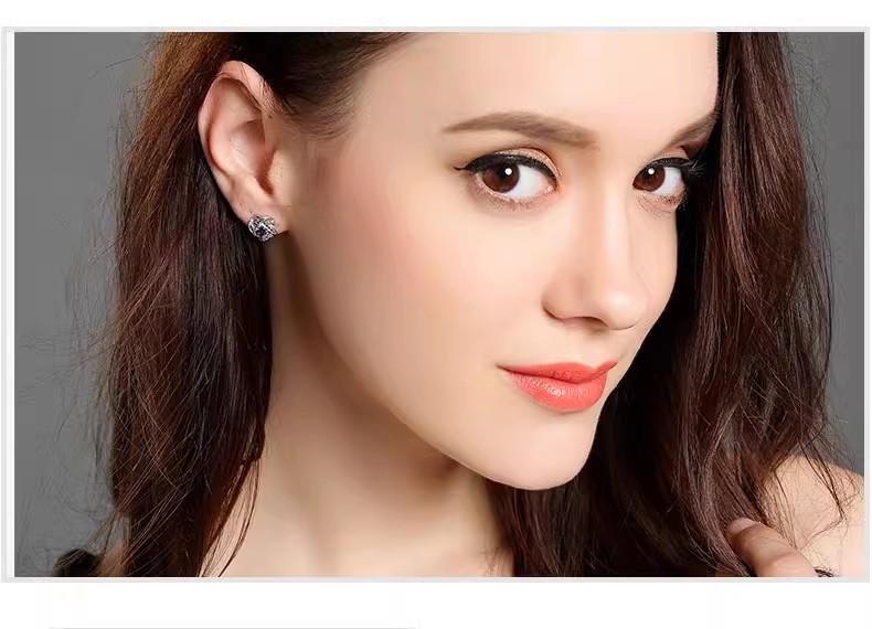 Product Introduction of Bông Tai Cỏ Ba Lá, Bạc Sterling S925, Dành Cho Phụ Nữ, Cao Cấp, Thanh Lịch Và Sang Trọng, Phong Cách Ins Đơn Giản, Bông Tai Mới Năm 2024 6