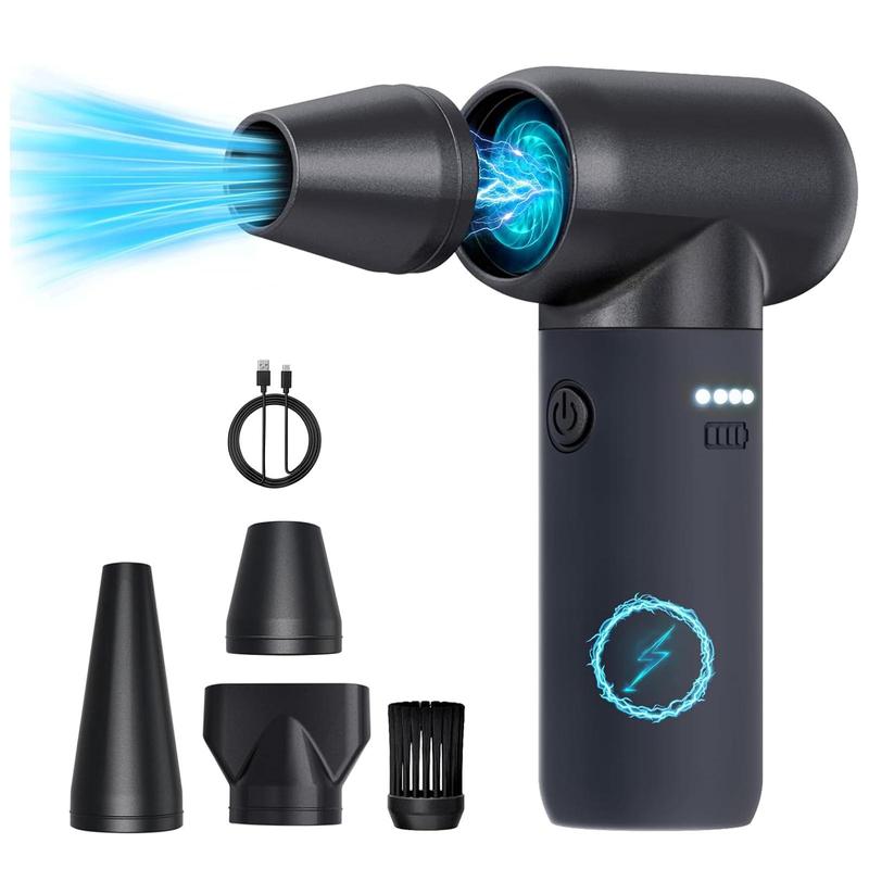 USB Rechargeable Electric Air Duster, 3-speed Wind Speed Up To 180000RPM Electric Air Blower, Adjustable Cordless Blower for Home & Car 0