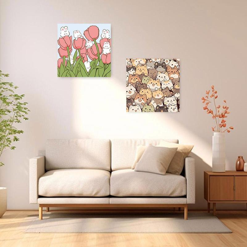 Product Introduction of Cartoon Tulip Animal Oil Painting Toy DIY Handmade Flower Coloring Painting 29