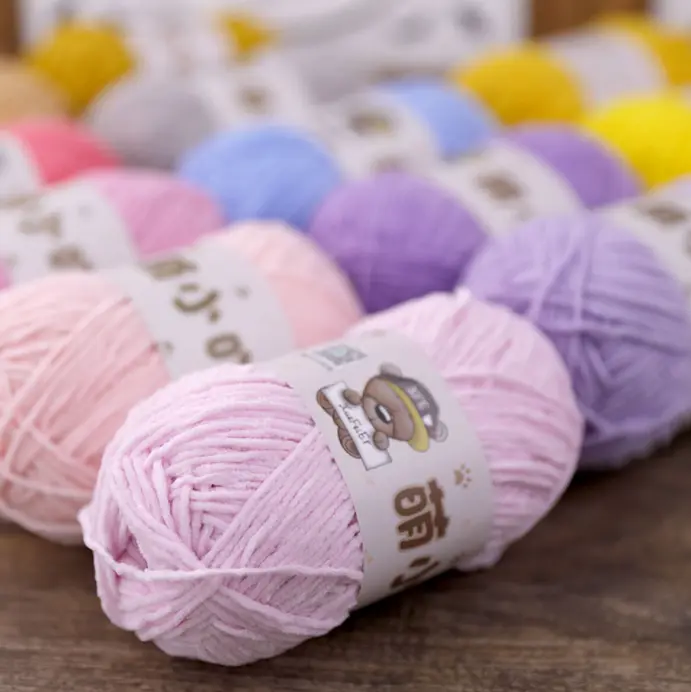 Len nhung gấu, len nhung baby sợi nhỏ, len bông sữa 2.5mm 2