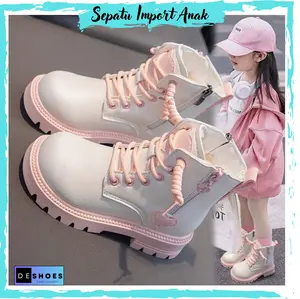 [DESHOES ID] Sepatu bertali boots fashion anak perempuan
