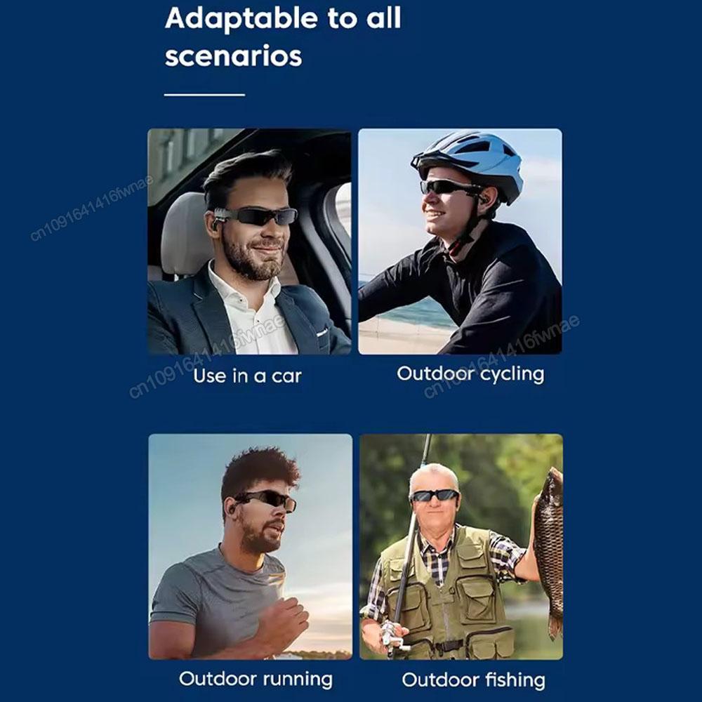 5.0 Smart Bluetooth Audio Glasses Outdoor Sports Cycling Surround Sound Headphones Listen To Music Call Polarized Sunglasses