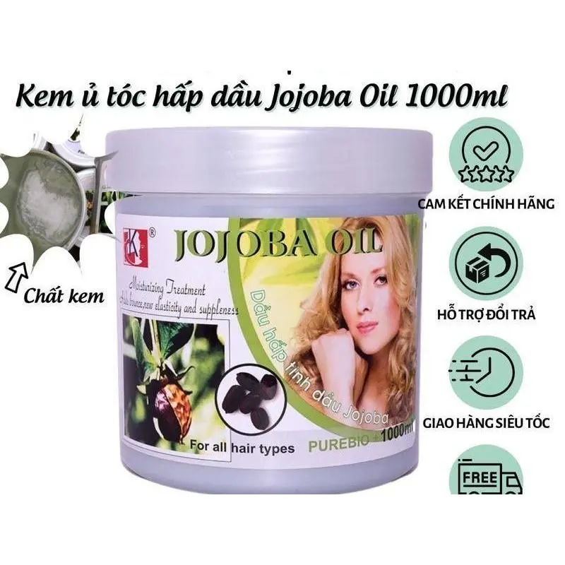 Dầu Hấp Tóc Ủ Xả Tóc JOJOBA LK 1000ml siêu mềm mượt giữ mùi hương lâu cực thơm 0