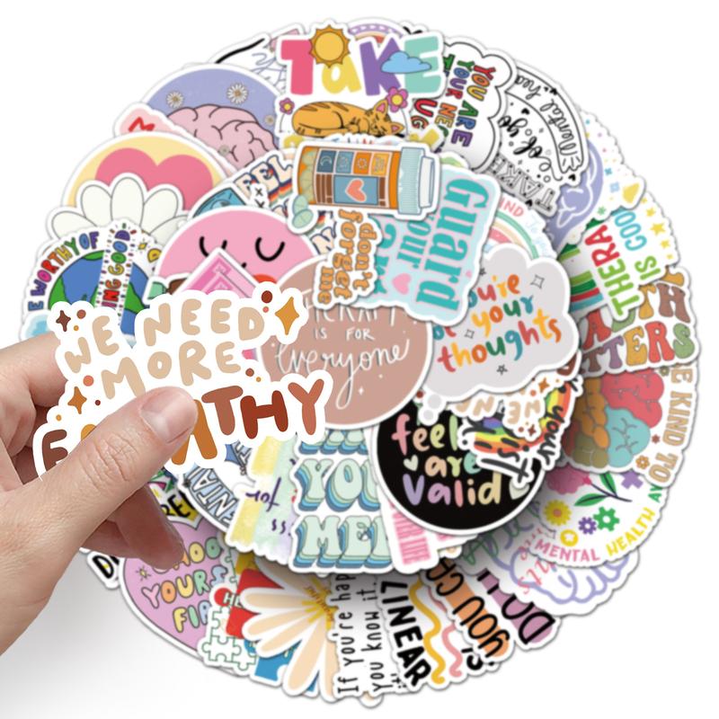 Product Introduction of [KW] 50 PCS Mental Health Stickers – Positive Affirmations, Self-Love & Mindfulness Stickers for Journal, Laptops & More 30