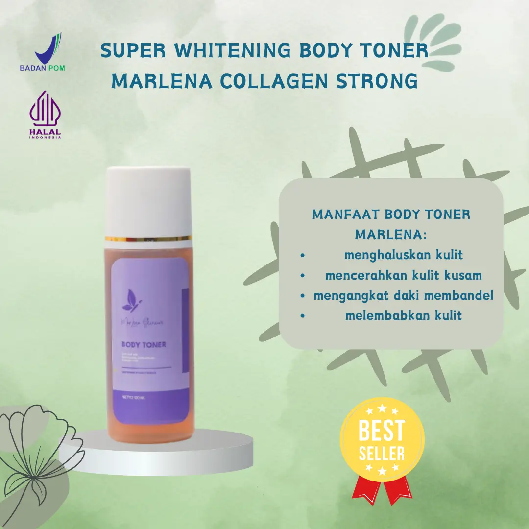 TONER BADAN MARLENA ORIGINAL MEMUTIHKAN AREA LIPATAN WHITENING