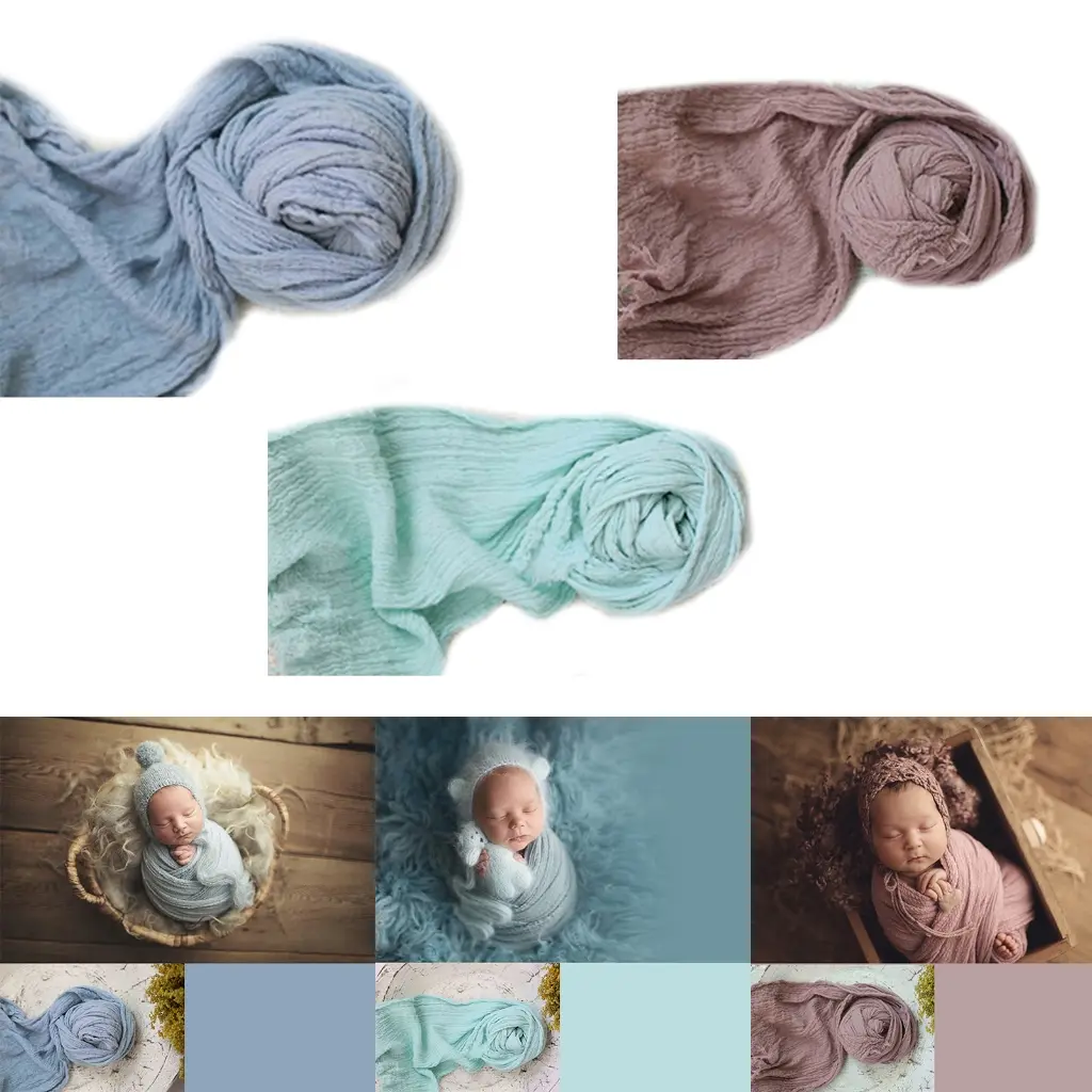 SISHU Baby Photoshoot Posing Blanket Photo Wrapping Blanket Newborn Photo Props Towel