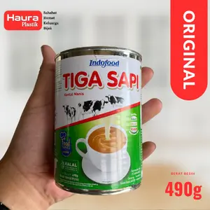 Indofood Tiga Sapi 490g - Krimer Kental Manis Cocok Untuk Martabak, Roti Bakar, dll | Halal | COD