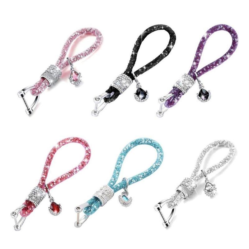 Product Introduction of Car Keychain Elegant Rhinestones Bling Keychain for Women Keychain for Car accessory Accessory Gift Women Handbag Decoration 2