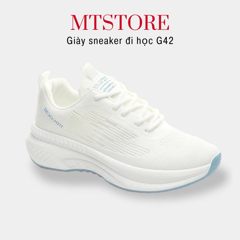 Giày đi học nữ, giày thể thao nữ trắng G42 Shoes Sneaker