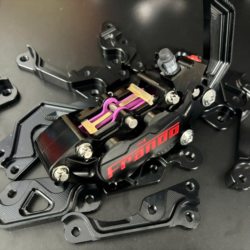  Combo Heo Frando 4 Pis Màu Đen   Bố Hồng   Kèm Pát CNC_ Sử Dụng Ốc 8 Li_ Tặng 2 Ốc Salaya 8li25 _Gắn Cho Tất Cả Các Dòng Xe Máy_ Hiện Nay Nhé Ae!!! 