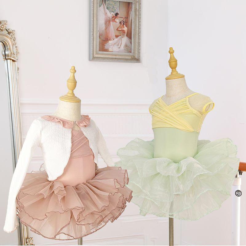 Product Introduction of Children's Ballet Summer Dance Sling Chinese Tulle Tutu Skirt Girls' One-Piece Practice Children's Grade One Performance Costume 29
