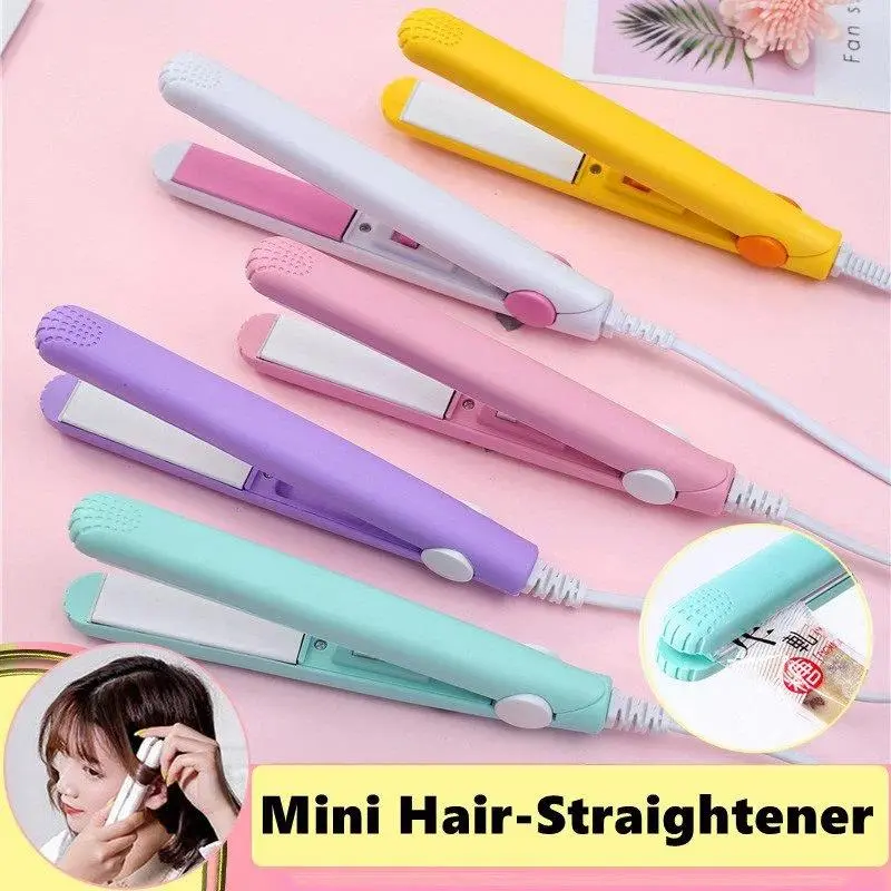 Máy Duỗi Tóc, Kích Thước Nhỏ, Thích Hợp Cho Tóc Xoăn Và Thẳng, Vật Tư Nhiệt Độ Không Đổi, Làm Bằng Gốm, Máy Uốn Tóc, Quốc Gia, Thiết Kế Kẹp Phẳng Hai Mặt Women Nữ