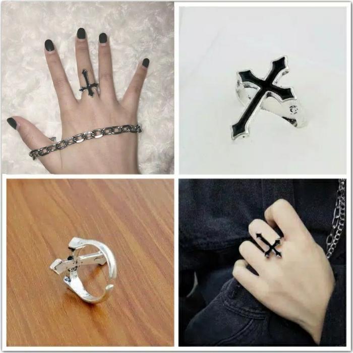 Gambar Cincin Salib Model Terbuka Gaya Punk Retro Untuk Pria Wanita Elegan Hitam dari Sedaap Rasayangku Kota Administrasi Jakarta Barat Tokopedia