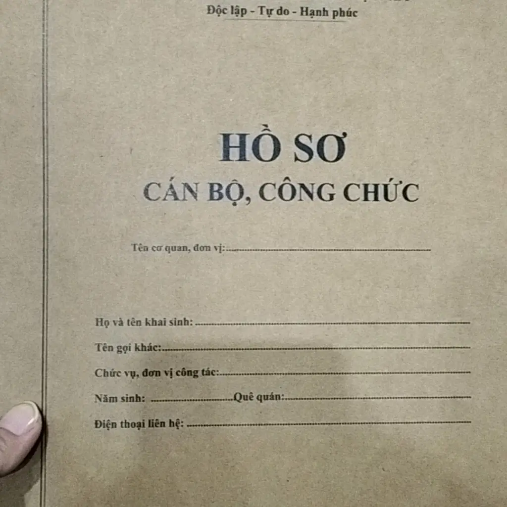 Hồ sơ cán bộ công chức 2007