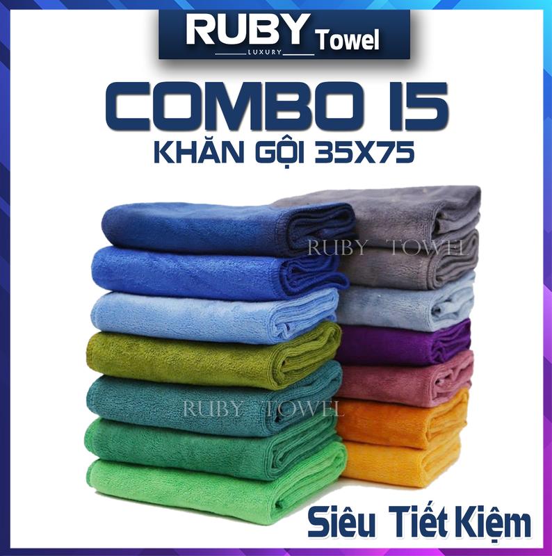  Combo 15 Khăn Gội Đầu Salon 35x75cm Thấm Hút Nước Cho Spa Salon Tóc và Gara Ô Tô Nhà Tắm Khăn Tắm Multicoloured Có thể tái sử dụng Beige Chống rách tang la 