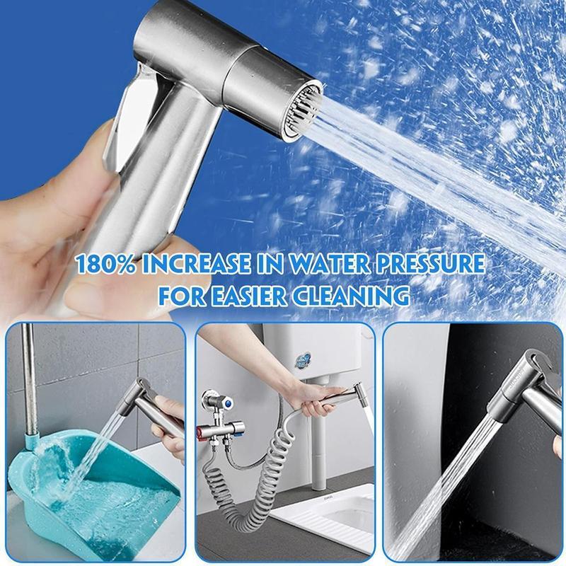 Faucet Household Companion Bathroom Shower Head Self-Cleaning Handheld Toilet Spray Gun Matching Pressurization Flushing Device 7