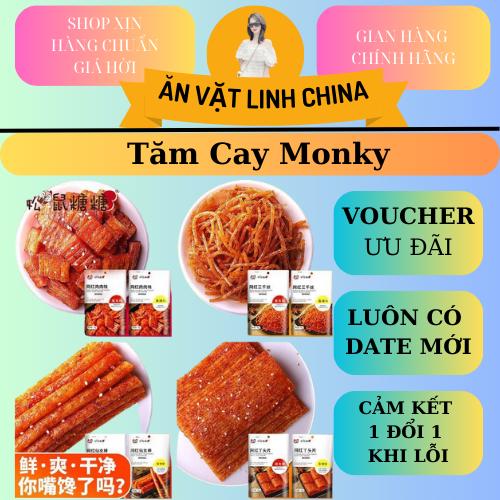 Tăm Cay Mix 4 vị Que + Vuông + Dài + Sợi Đồ Ăn Nội Địa Trung Snack Ăn Vặt