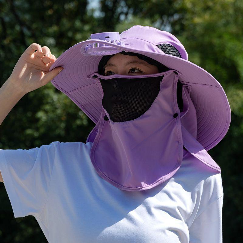Product Introduction of Mũ Chống Nắng Có Quạt, Chống Nắng Mùa Hè, Chống Tia UV, Có Mặt Nạ, Thích Hợp Cho Các Hoạt Động Ngoài Trời Như Câu Cá, Leo Núi Và Ngư Dân, Mũ Che Mặt, Mũ Chống Nắng 10