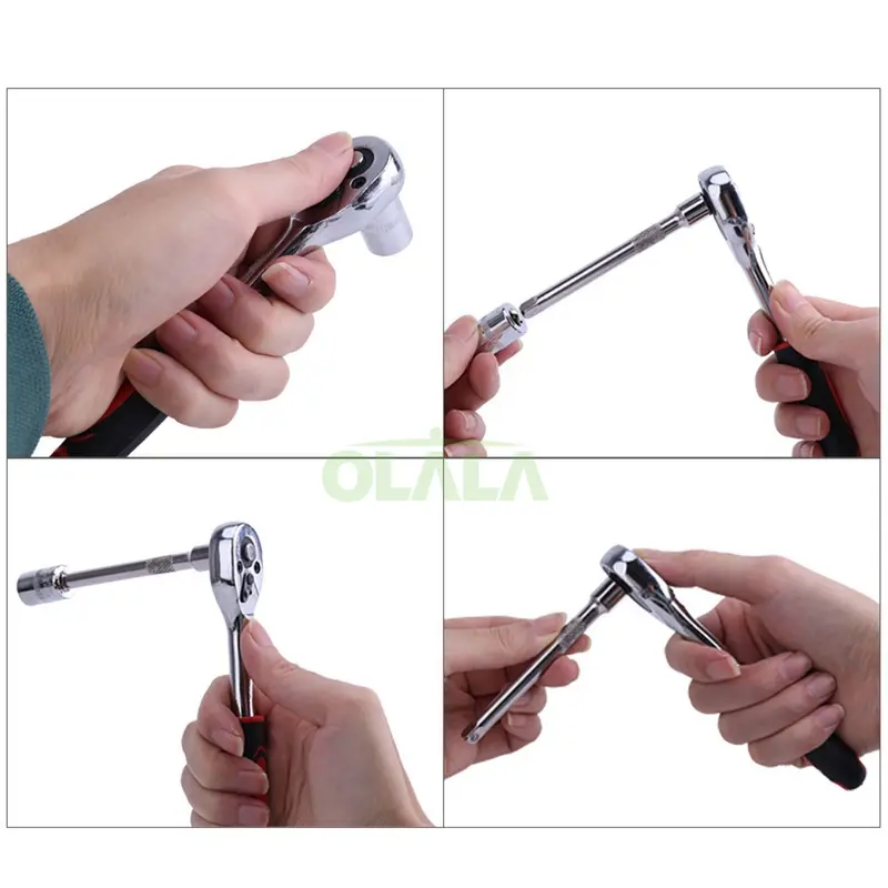 SOCKET PREMIUM 1/4 WRENCH PAS SOCKET SET REPAIR TOOL 46 PCS SOCKET TOOL KIT PAS RING L OLL-JL1046AA 3