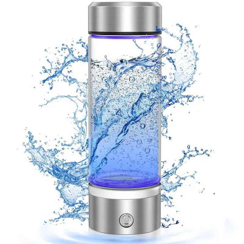 Hydrogen Water Bottle, Portable Rechargeable Hydrogen Water Bottle Generator, Hydrogen Water Machine for Home Travel Office Gym Drinkware Tumbler Cup Mug Bottled Reusable Washable 0