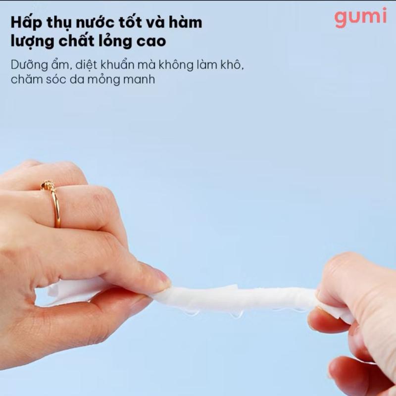￼Thùng 1 gói khăn ướt GUMI không CỒN không PARABENS cao cấp dành cho em bé, cực kì an toàn tiện lợi khăn  ướt 4