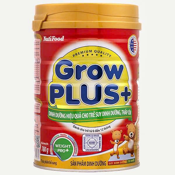  Sữa bột Grow plus 780g- đỏ suy dinh dưỡng danh cho các bé từ O- 12 th 