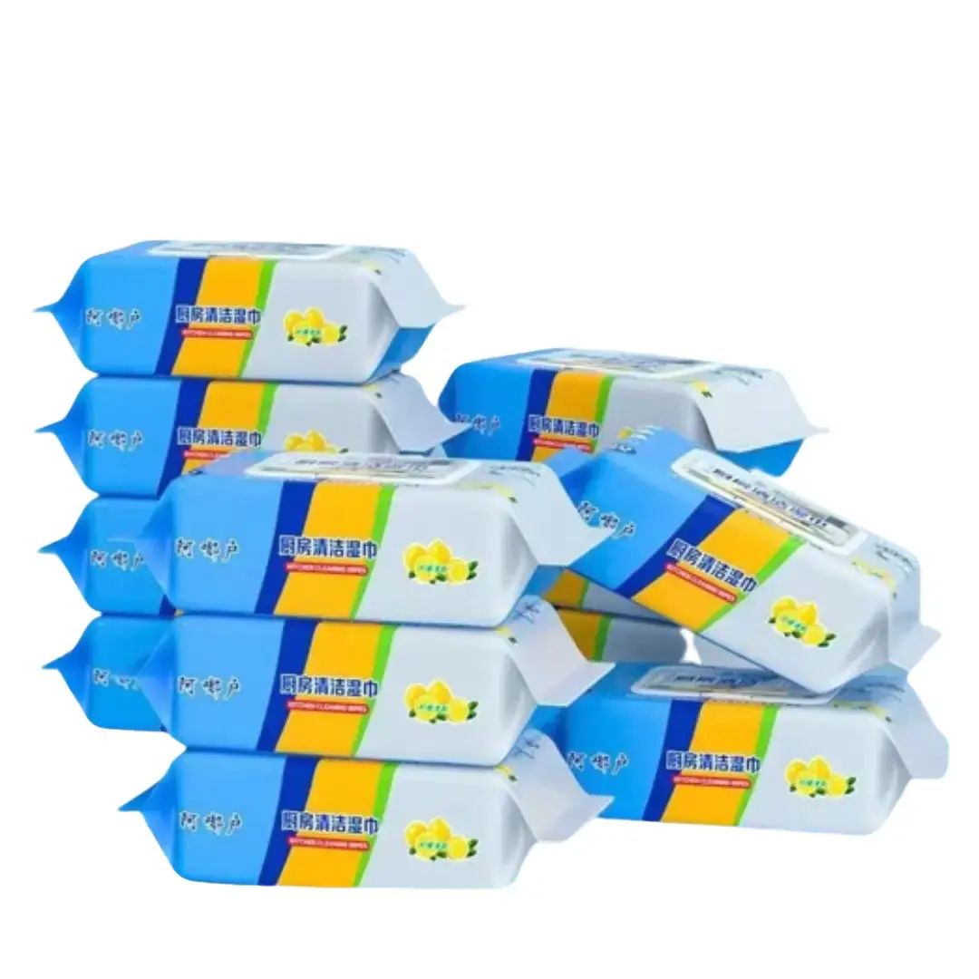 (10PACK) Kitchen Wipes 80PCS Disposable Kitchen Wet Tissue Cleaning Degreasing Tisu Dapur Tisu Basah Dapur Supplies