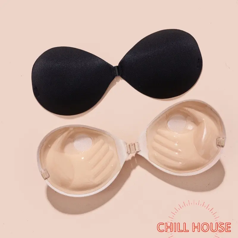 Miếng dán ngực cài trước siêu nâng ngực siêu dính, Áo bra dán Ngực Silicon bàn tay hở lưng -CHILL HOUSE Nữ Women Voi