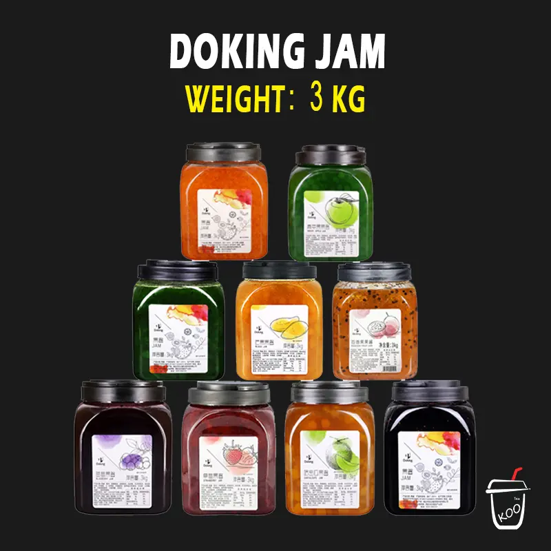 Doking Jam 3kg Fruit Jam Milk Tea Fruit Juice Jam BLUEBERRY/MANGO/STRAWBERRY/KIWI Milktea Supplies Flavor Sweet Dip