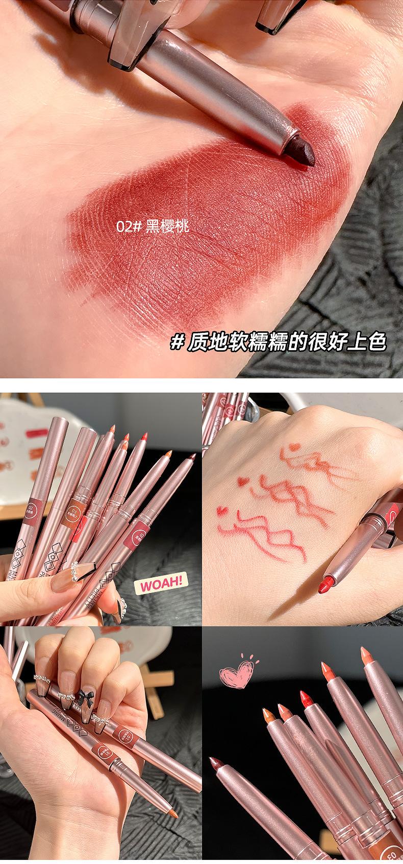 Product Introduction of MK rotary lipliner lipstick pen waterproof durable matte female hook line lipstick makeup fenty  pose 2