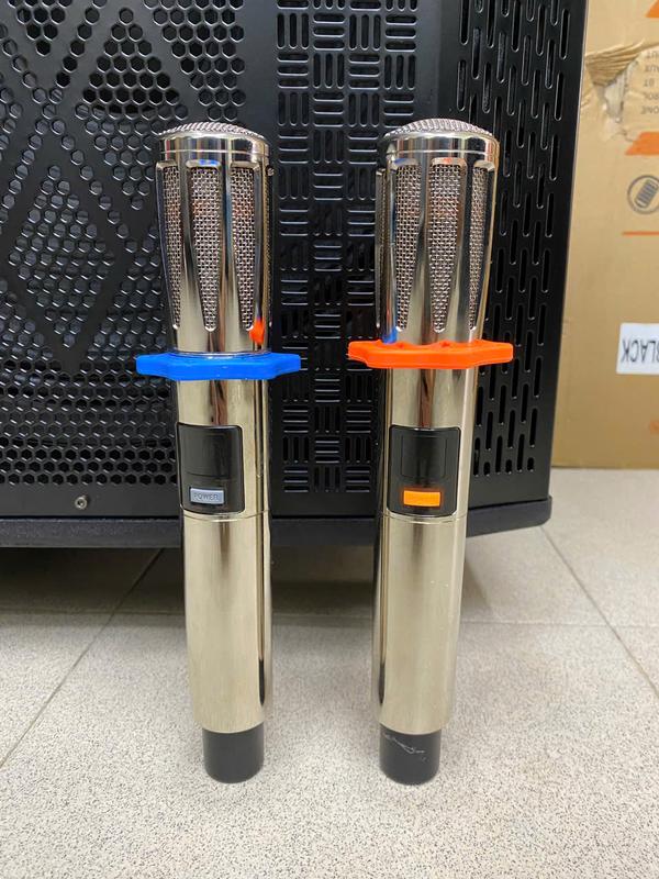 Micro Đa Năng KTV-368 2 tay kim loại, sét tần số, tăng giảm âm lượng mic, củ mic shure hút âm karaoke