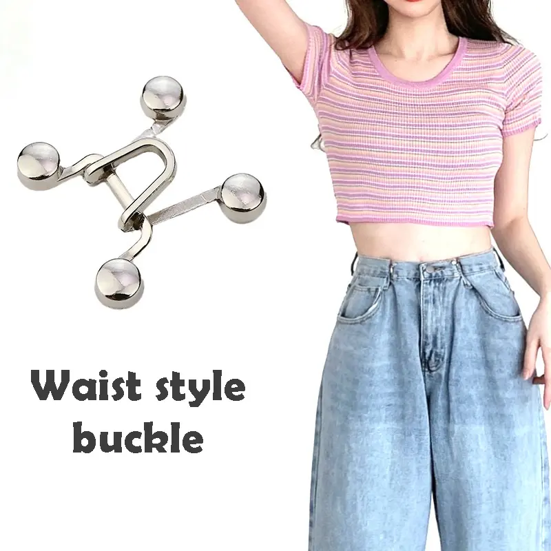 Kancing Jeans Kait Pengecil celana jeans Lingkar Pinggang Kancing Celana Jeans Adjustable Model Dilepas/Pinggang Kancing Yang Bisa Dilepas Bisa Mengurangi Lingkar-Won BAYAR DITEMPAT 6