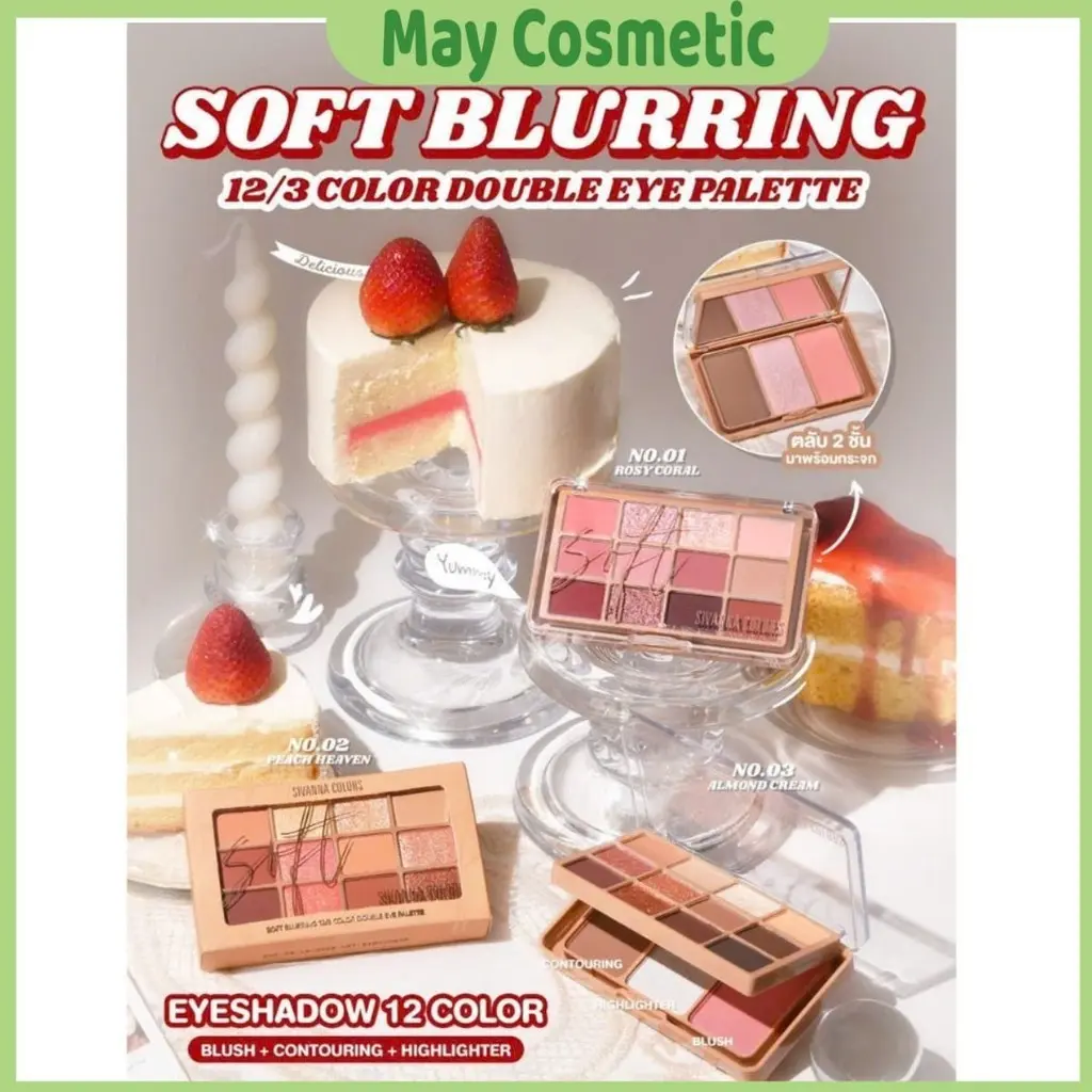 Bảng Phấn Mắt Đa Năng Sivanna Soft Blurring Double Eye Palette HF620 - Maycosmetic