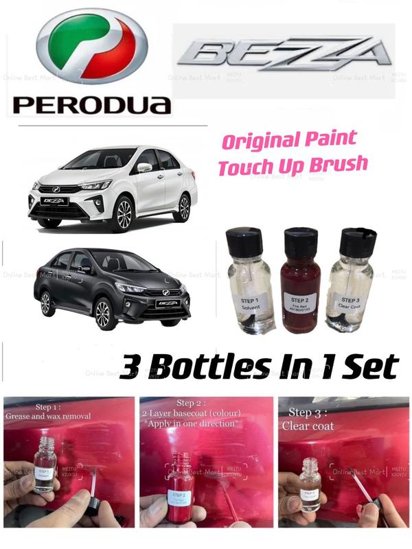 Perodua Bezza Paint Repair Kit Original Colour Touch Up Paint Combo Set ...