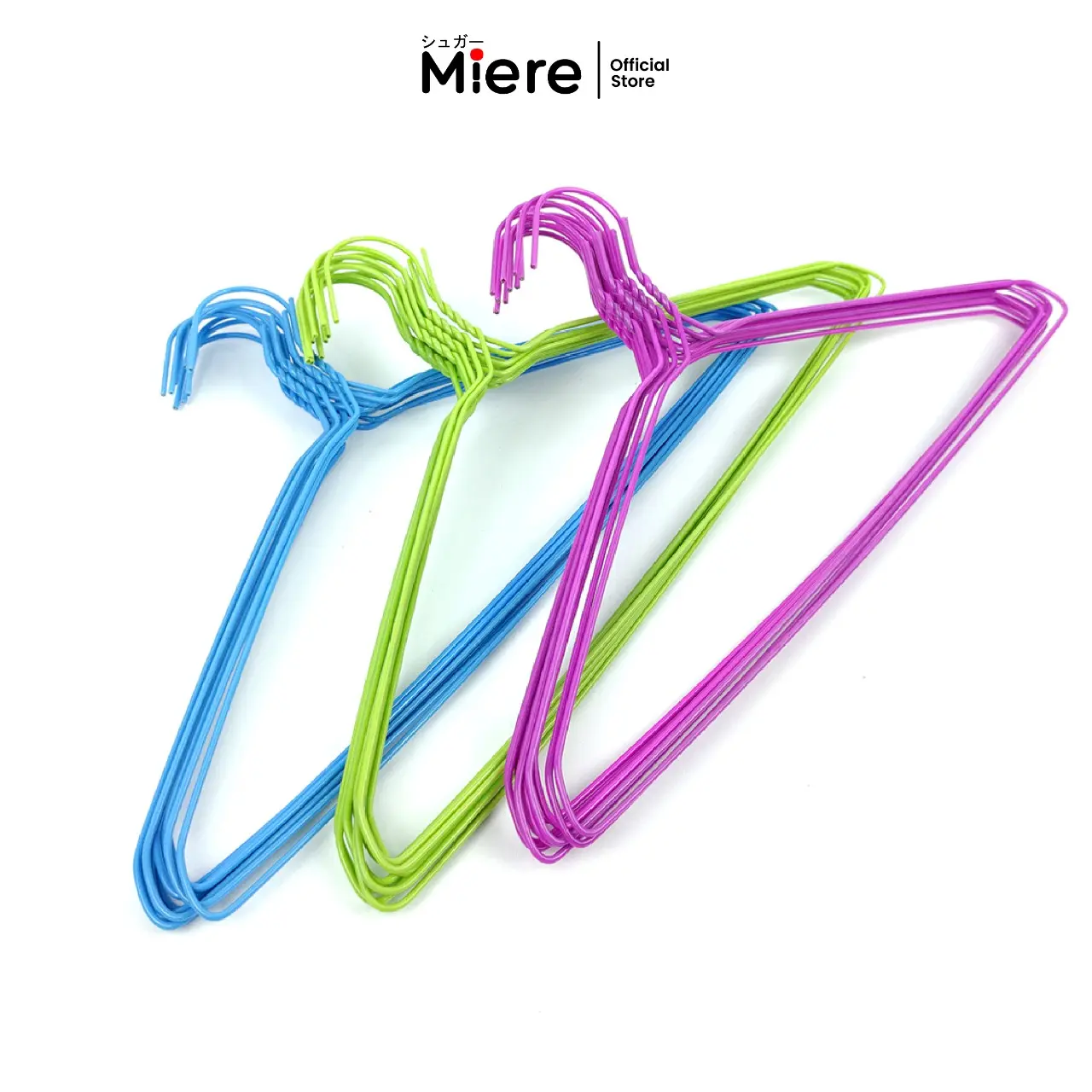 {FLASHSALE 10.000 KHUSUS PENGIKUT} Miere Home - Hanger Gantungan Baju Pakaian Jemuran Besi Kawat Stainless Kawat Coating Kuat dan Lentur Hanger Warna Warni Dapat Diputar