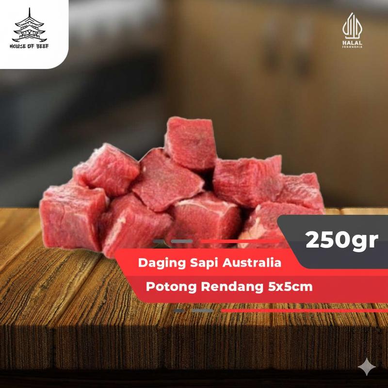 Daging sapi Australia HALAL 100% potong rendang 250gr - Shop | Tokopedia